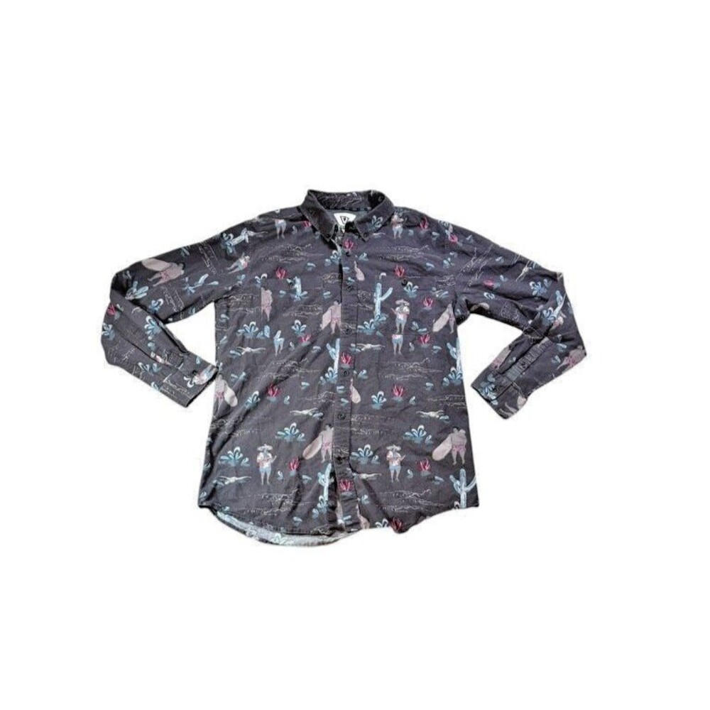 Vissla Viva Aloha Flannel Shirt Mens Size Large - Graphic All Over Print AOP